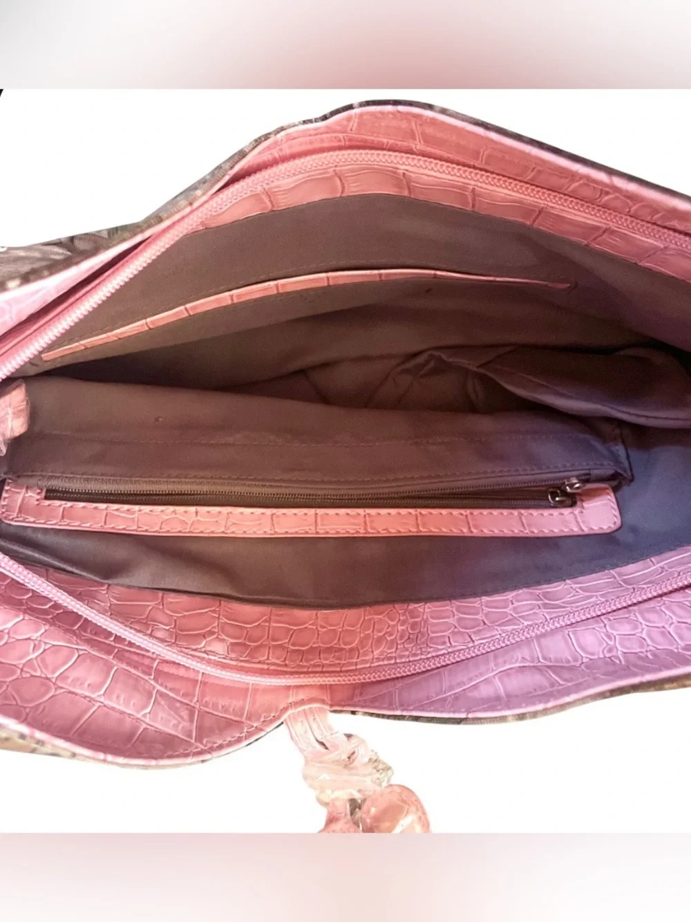 NWT Western Diva Realtree APG Pink Camo Shoulder Bag Purse Croc Accent Y2K